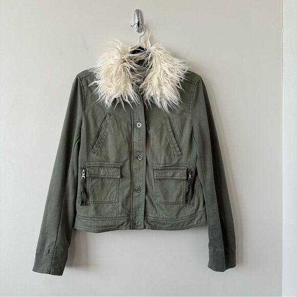Anthropologie-Marrakech Faux Fur Trim Collar Jacket - Picture 3 of 12